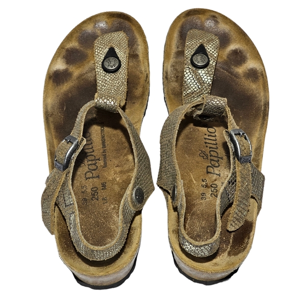 Papillo by Birkenstock Thong Sandals Womens Size US 8 / EU 39 Snake Print - Picture 4 of 10